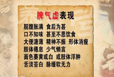 脾气虚有哪些典型症状